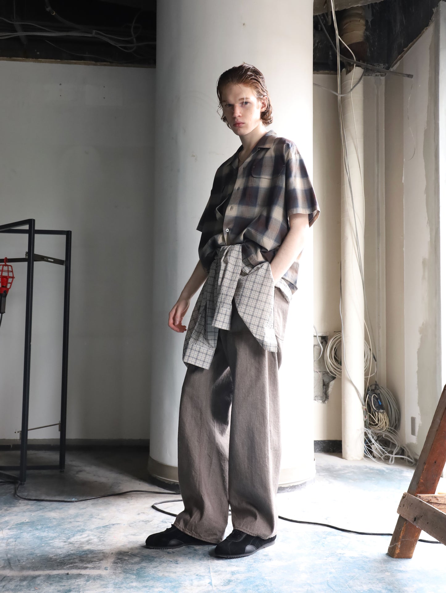 JIEDA　SEERSUCKER SHORT SHIRT