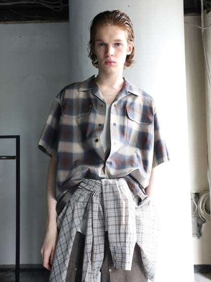 JIEDA　SEERSUCKER SHORT SHIRT