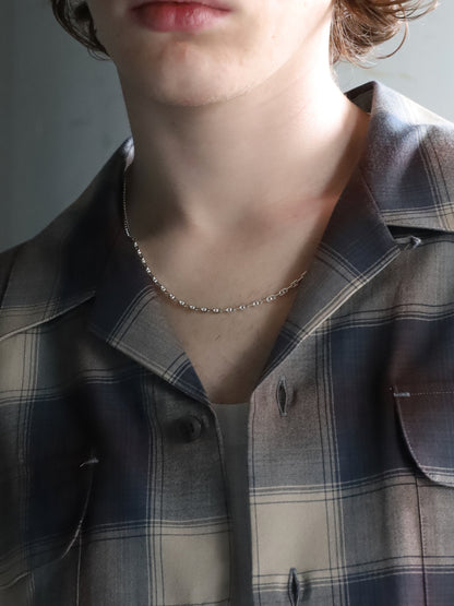 JIEDA　CHECK OPEN COLLAR SHIRT S/S