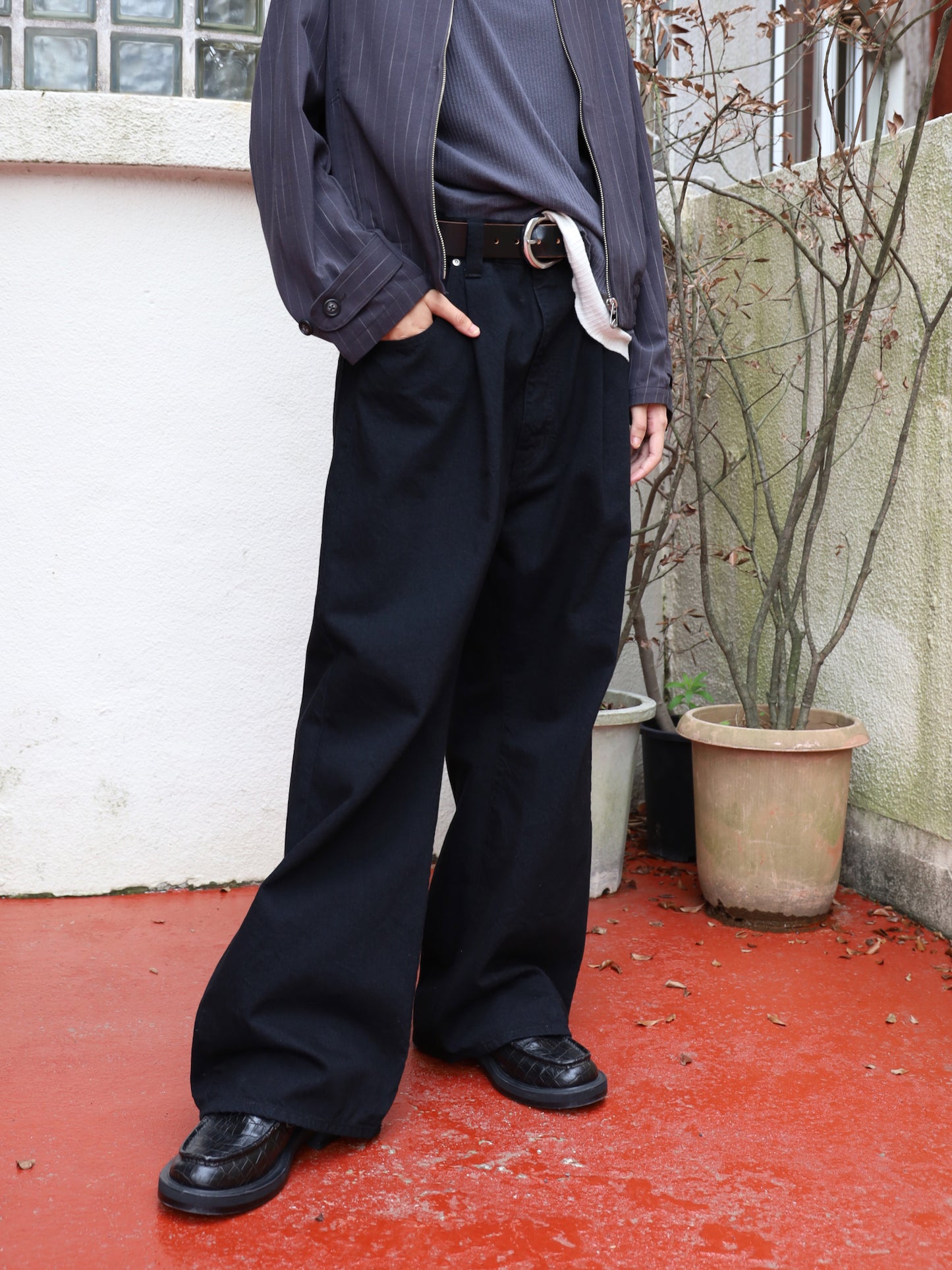 JIEDA　ONE TUCK DENIM PANTS