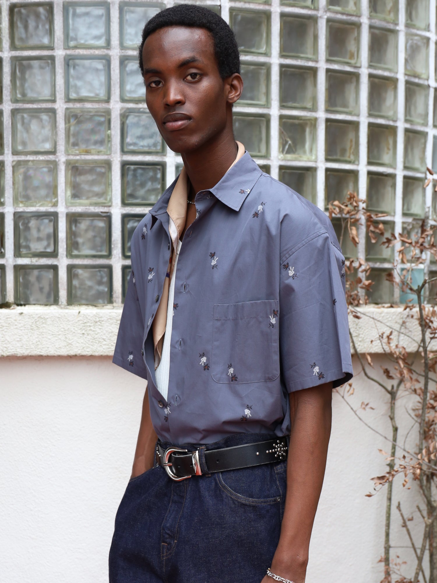 JIEDA BONE FLOWER SHIRT S/S – KIKUNOBU