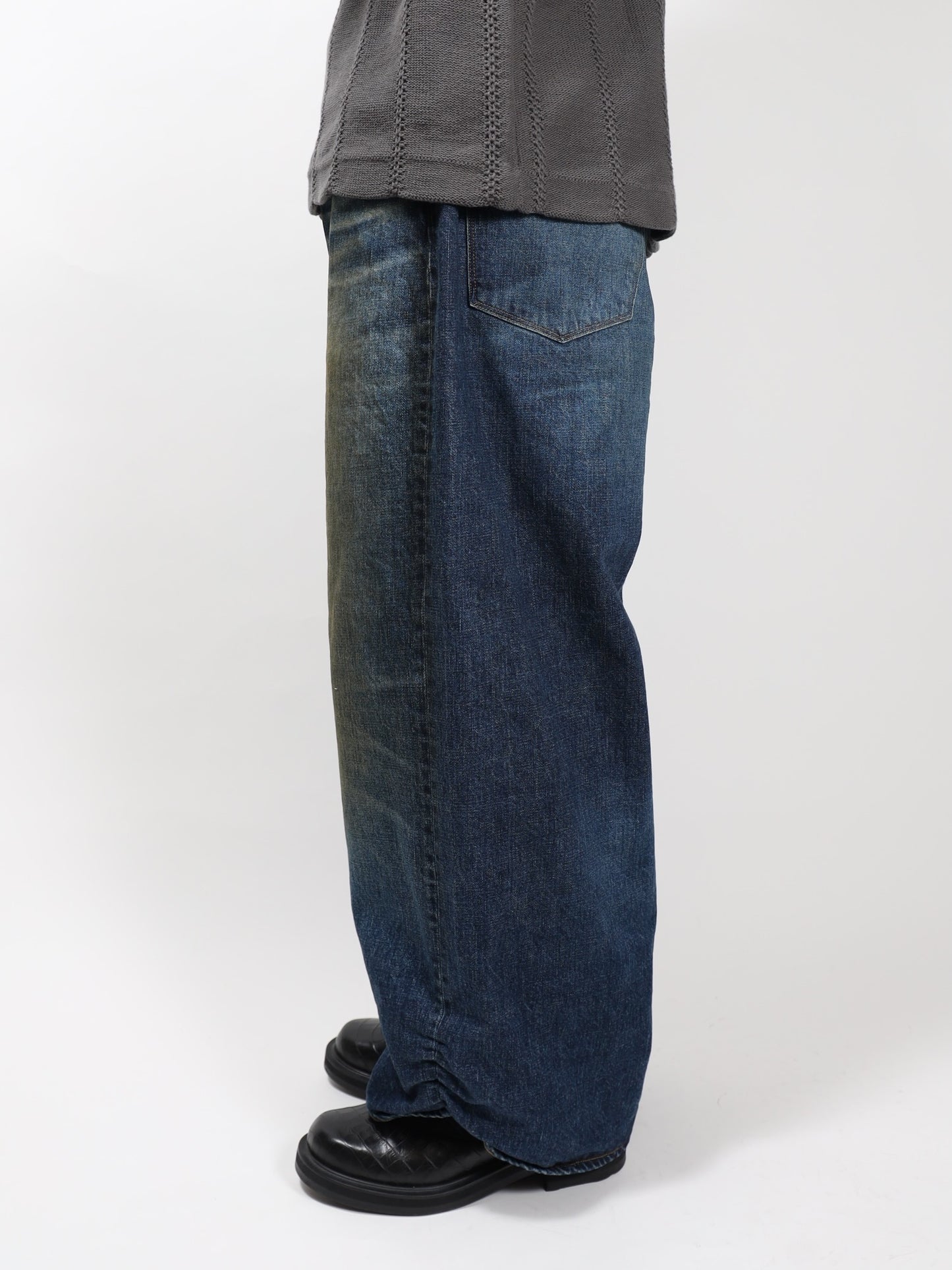 refomed　FRESH MAN DENIM WIDE PANTS "USED"