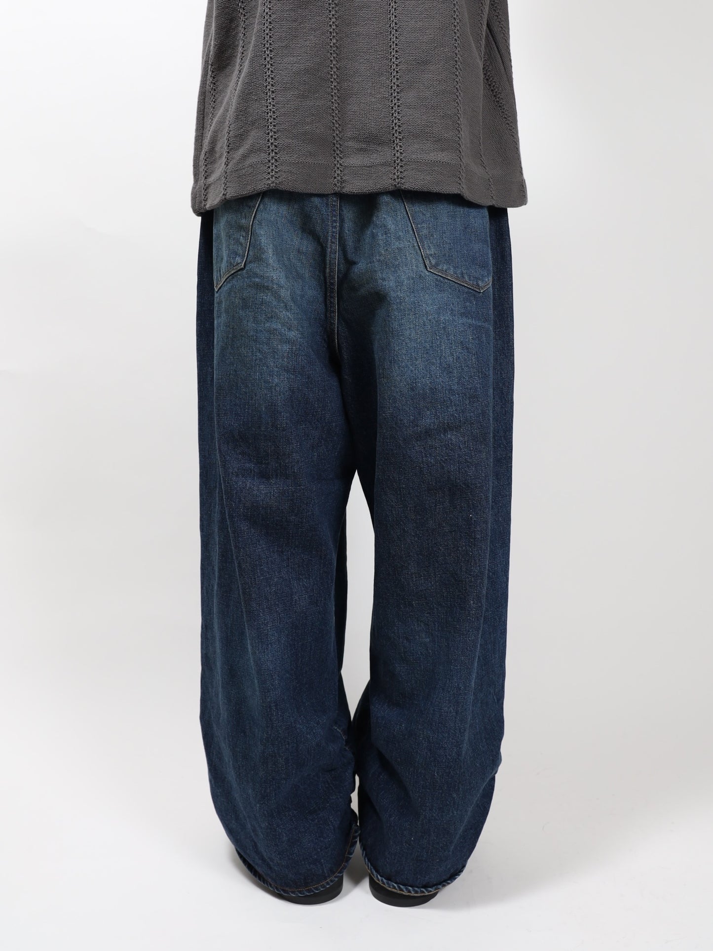 refomed　FRESH MAN DENIM WIDE PANTS "USED"