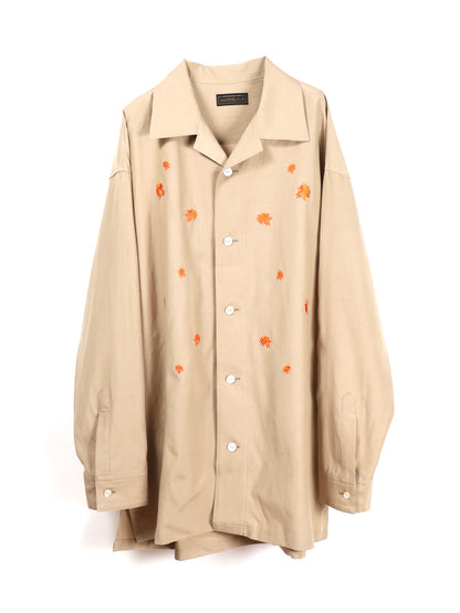 ANTHEM A　TINY EMBROIDERY OVER SIZE SHIRTS