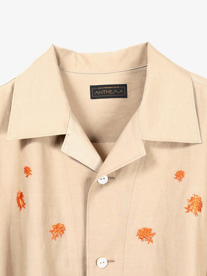 ANTHEM A　TINY EMBROIDERY OVER SIZE SHIRTS