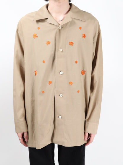 ANTHEM A　TINY EMBROIDERY OVER SIZE SHIRTS