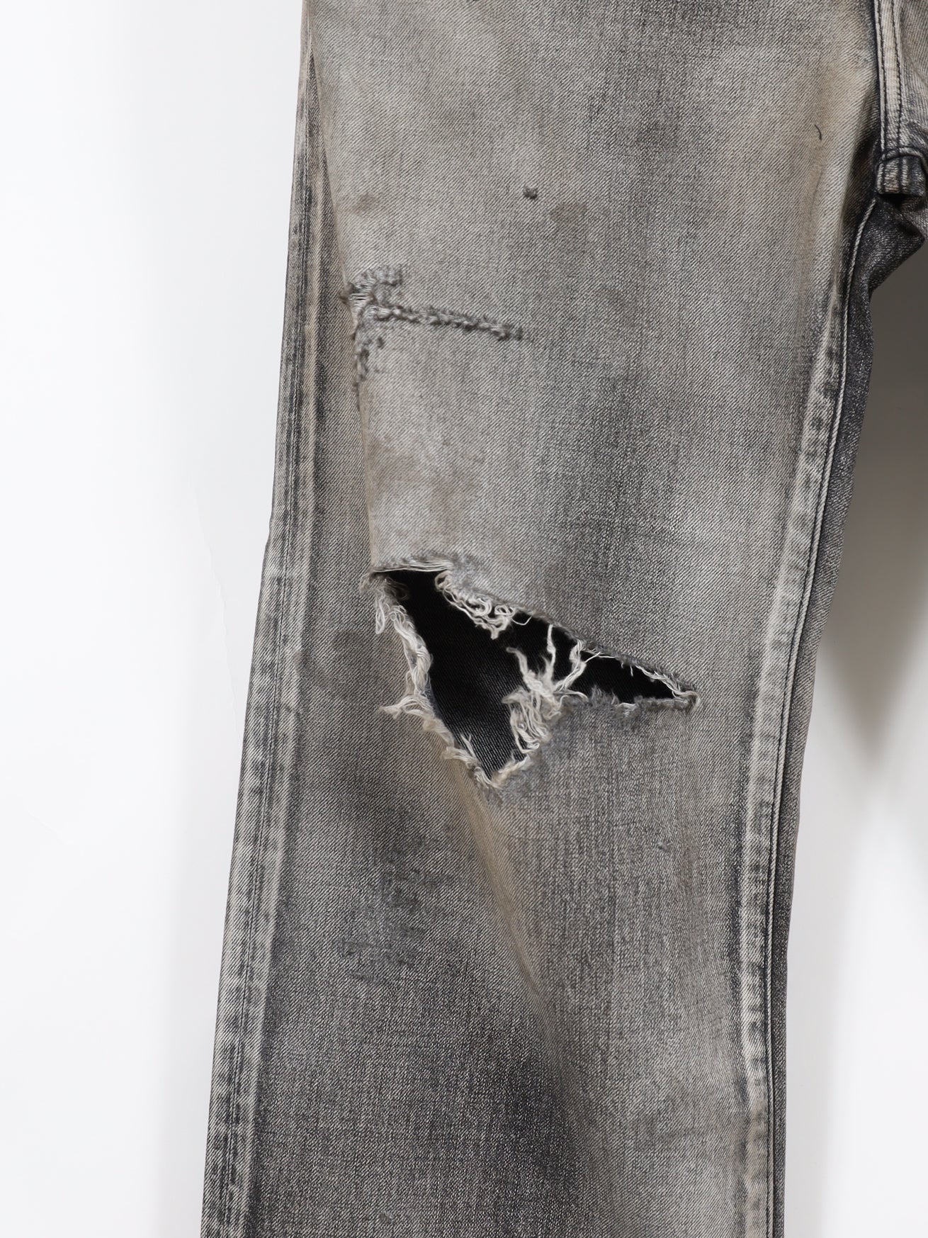 ANCELLM　CRASH MIDDLE STRAIGHT 5P DENIM PANTS