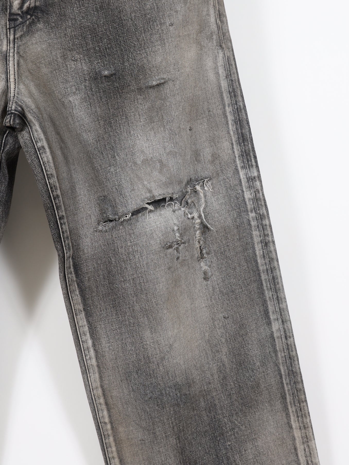 ANCELLM　CRASH MIDDLE STRAIGHT 5P DENIM PANTS