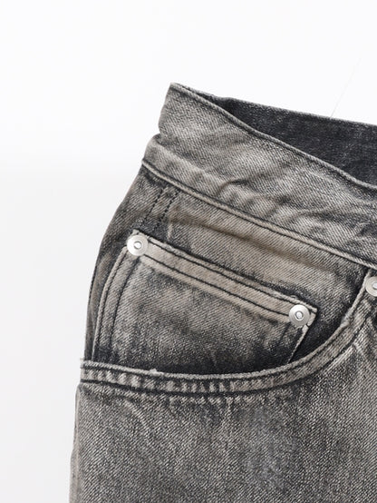 ANCELLM　CRASH MIDDLE STRAIGHT 5P DENIM PANTS