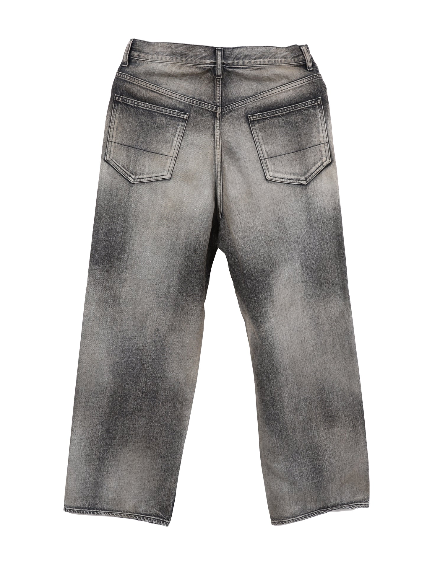 ANCELLM　CRASH MIDDLE STRAIGHT 5P DENIM PANTS