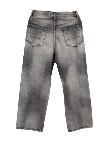 ANCELLM　CRASH MIDDLE STRAIGHT 5P DENIM PANTS