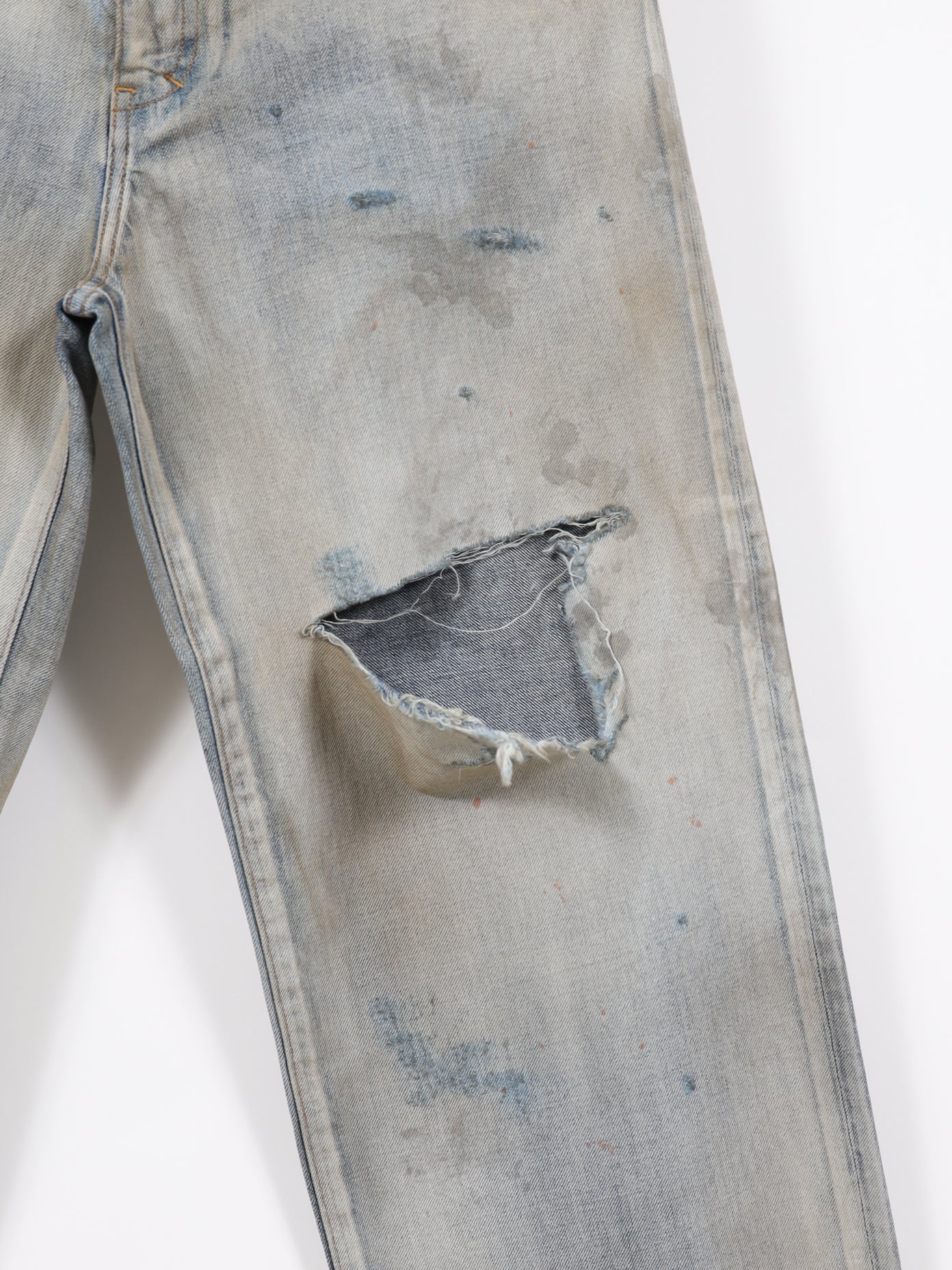 ANCELLM　CRASH MIDDLE STRAIGHT 5P DENIM PANTS