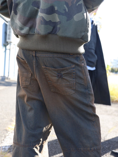 SWITCHING BAGGY DENIM PANTS