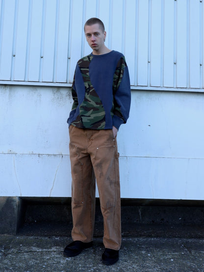 SWITCHING STITCH SWEAT CREW