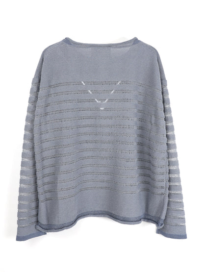 INNAT　PANEL BORDER SWEATER