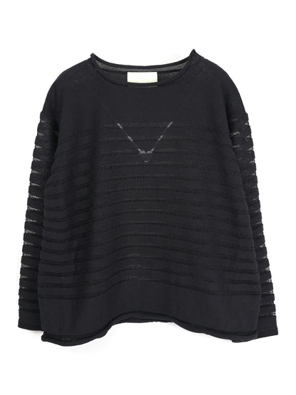 INNAT　PANEL BORDER SWEATER