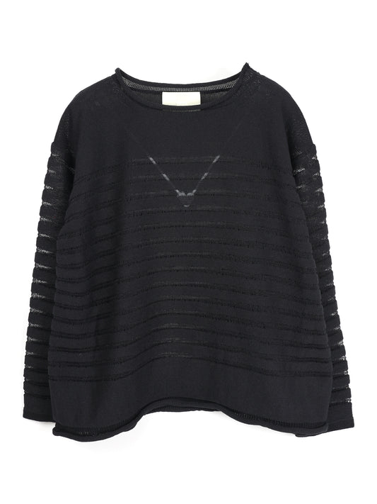 INNAT　PANEL BORDER SWEATER