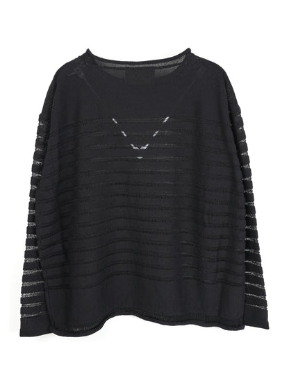 INNAT　PANEL BORDER SWEATER