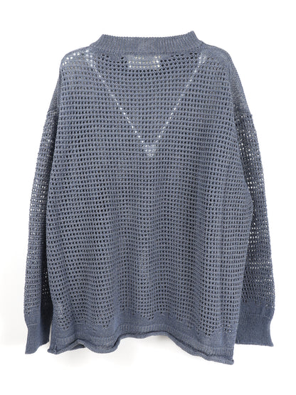 INNAT　WAFFLE MESH SWEATER