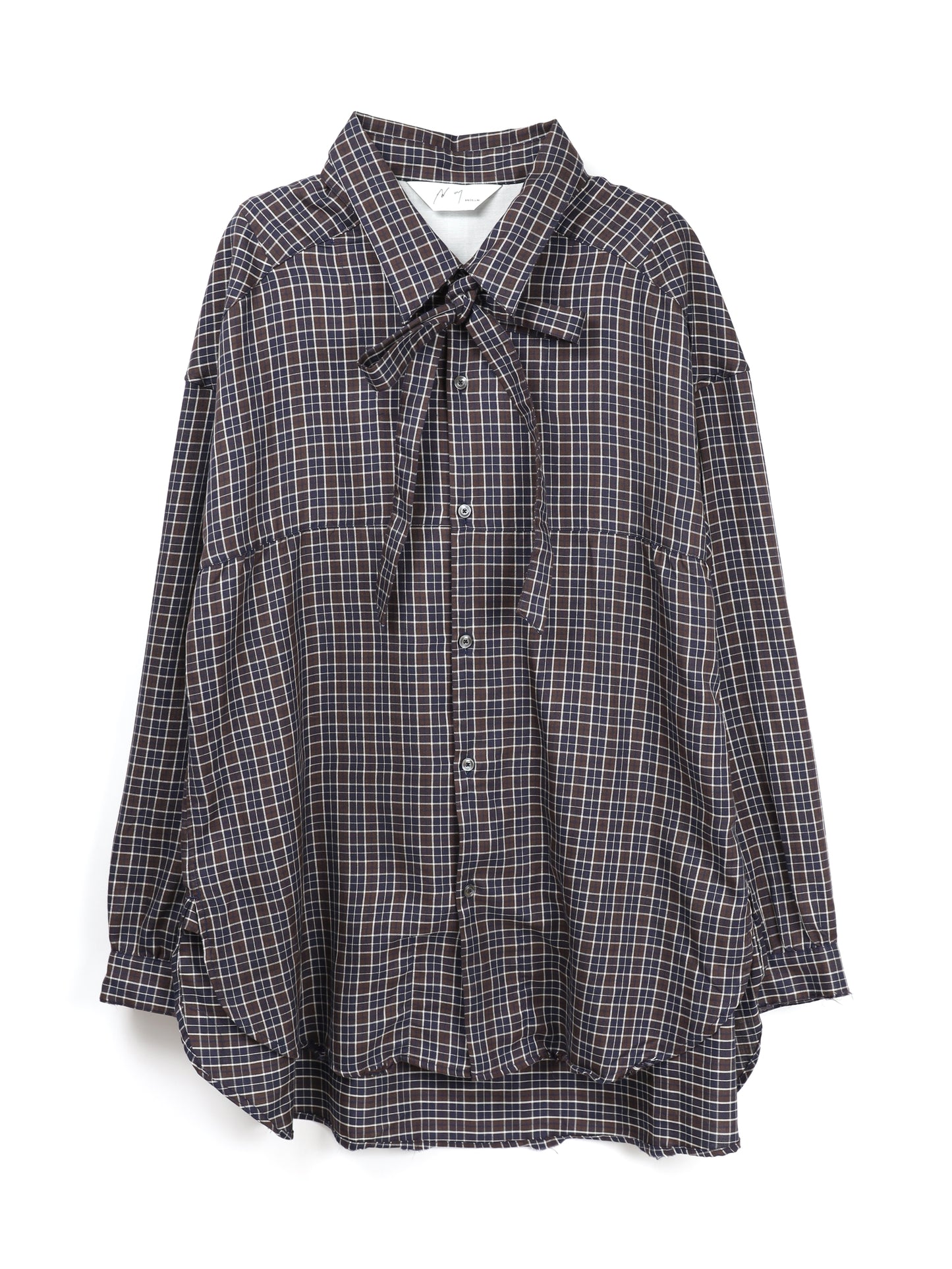 ANCELLM　BOW-TIE CHECK SHIRT