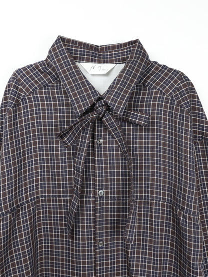ANCELLM　BOW-TIE CHECK SHIRT
