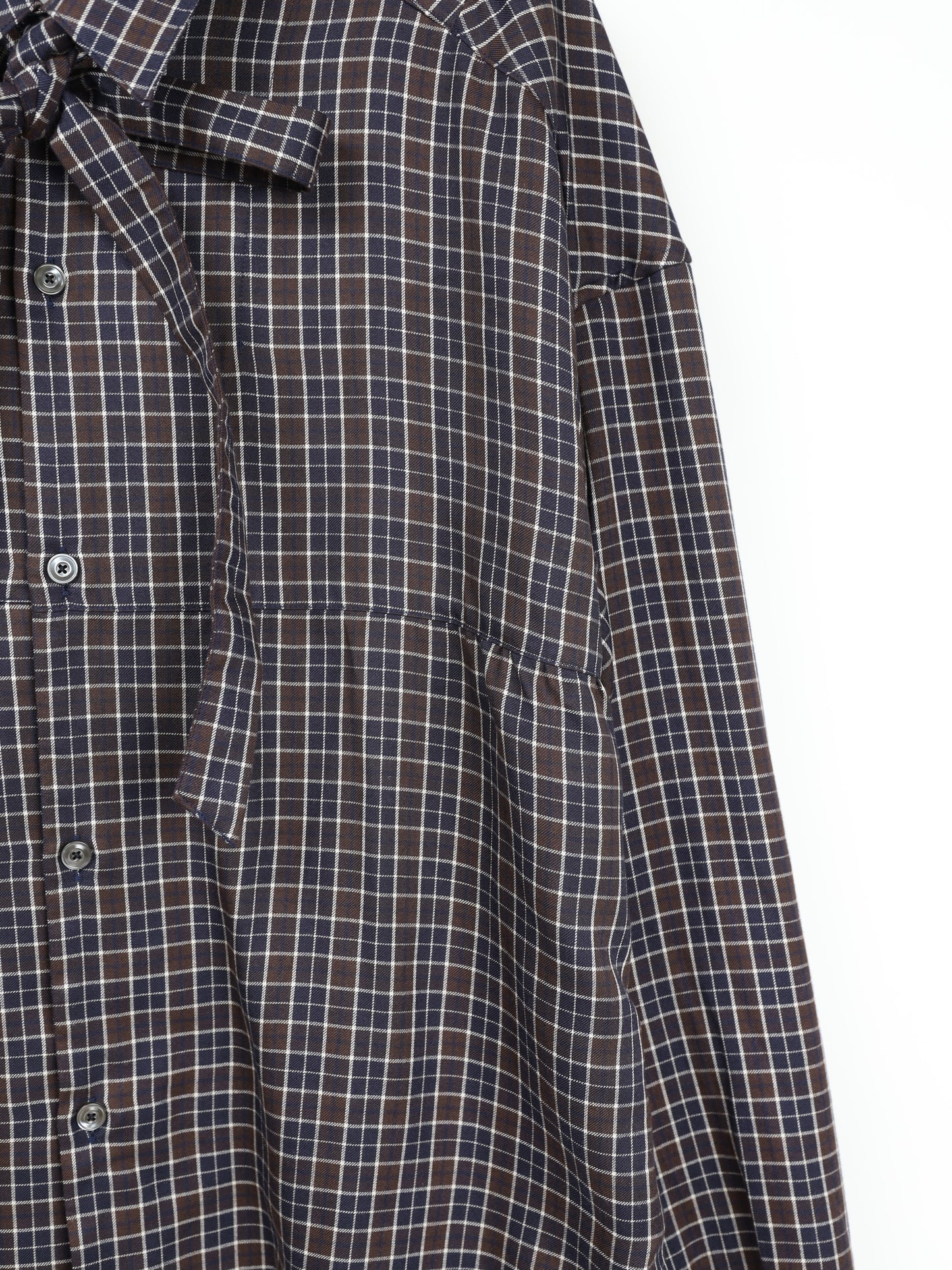 ANCELLM　BOW-TIE CHECK SHIRT