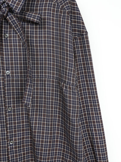 ANCELLM　BOW-TIE CHECK SHIRT