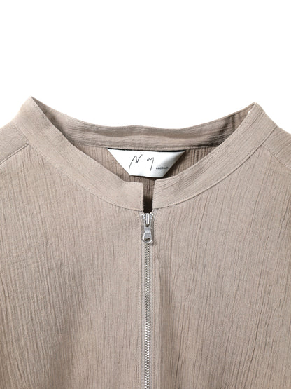 ANCELLM　CREPE HALF ZIP SHIRT
