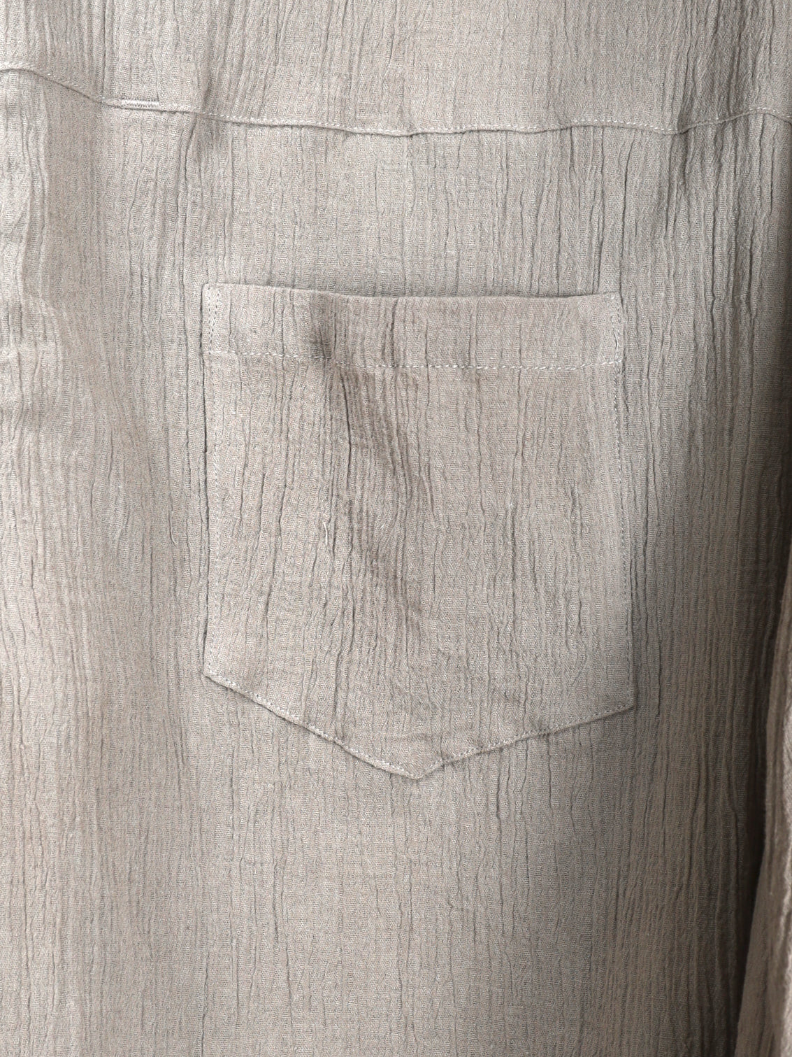 ANCELLM　CREPE HALF ZIP SHIRT