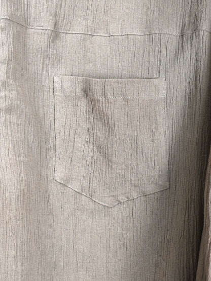 ANCELLM　CREPE HALF ZIP SHIRT