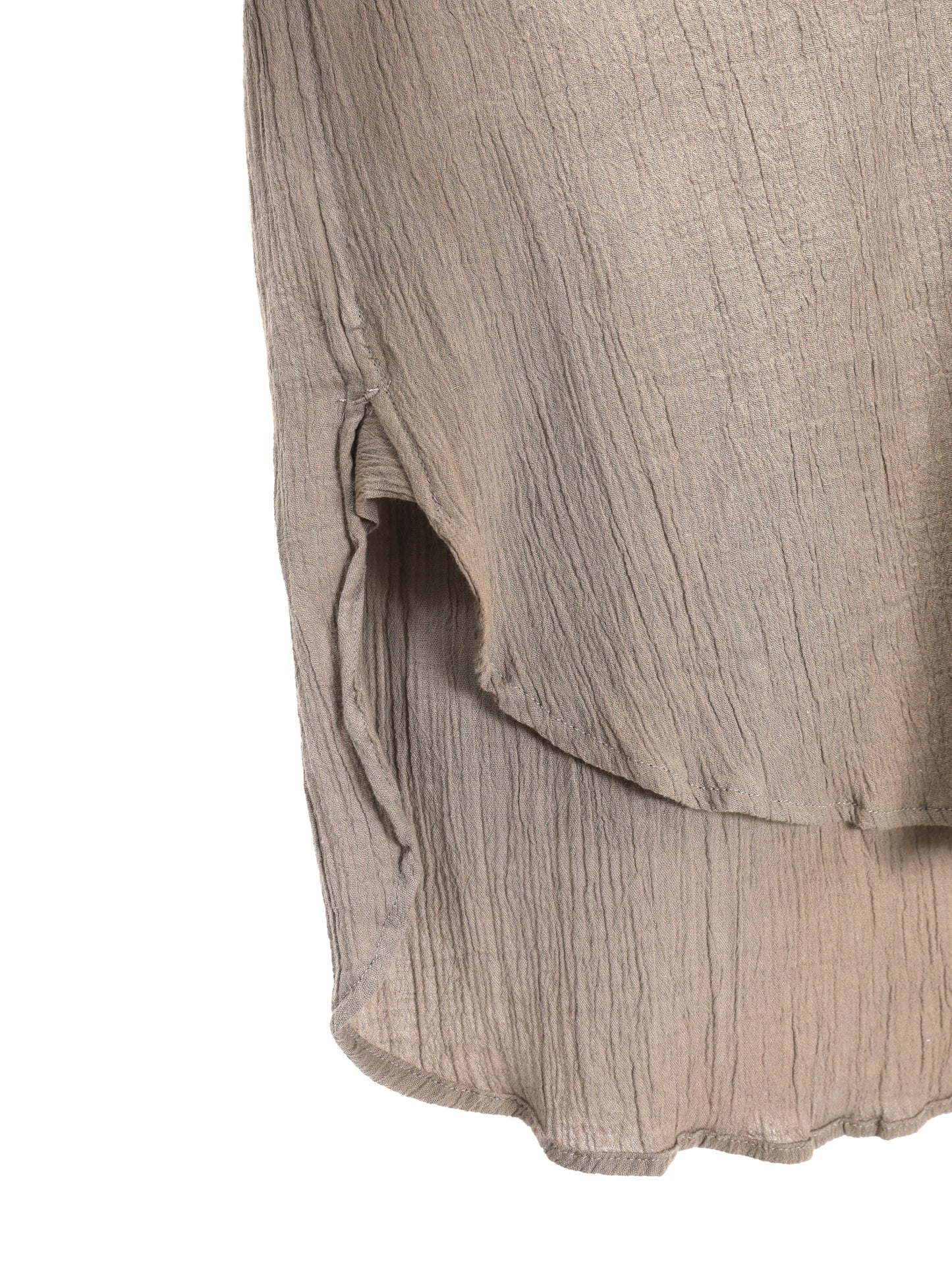 ANCELLM　CREPE HALF ZIP SHIRT