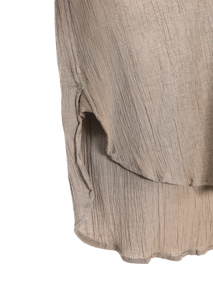 ANCELLM　CREPE HALF ZIP SHIRT