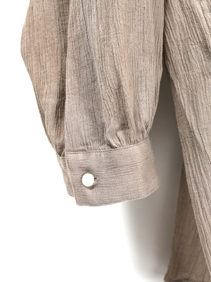 ANCELLM　CREPE HALF ZIP SHIRT