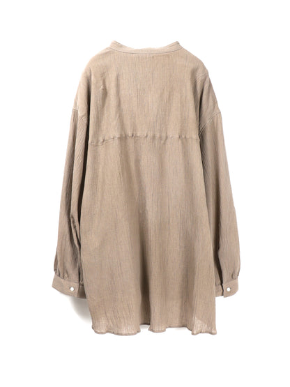 ANCELLM　CREPE HALF ZIP SHIRT
