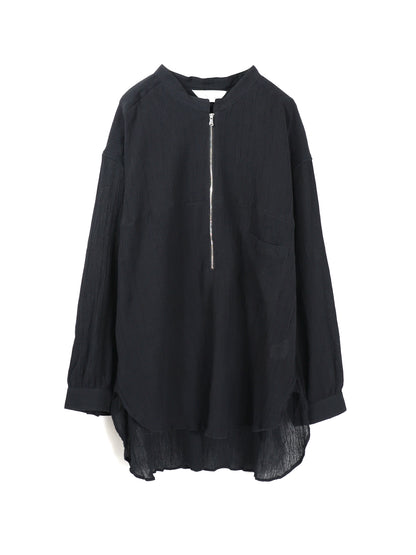 ANCELLM　CREPE HALF ZIP SHIRT