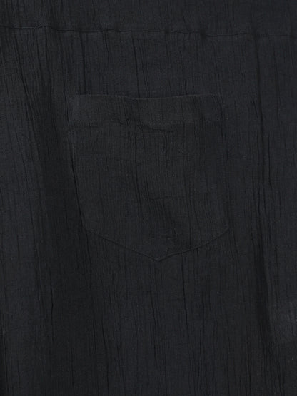 ANCELLM　CREPE HALF ZIP SHIRT