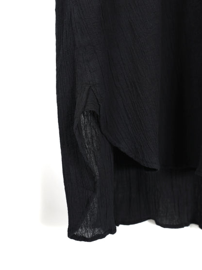 ANCELLM　CREPE HALF ZIP SHIRT