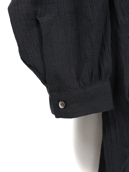 ANCELLM　CREPE HALF ZIP SHIRT