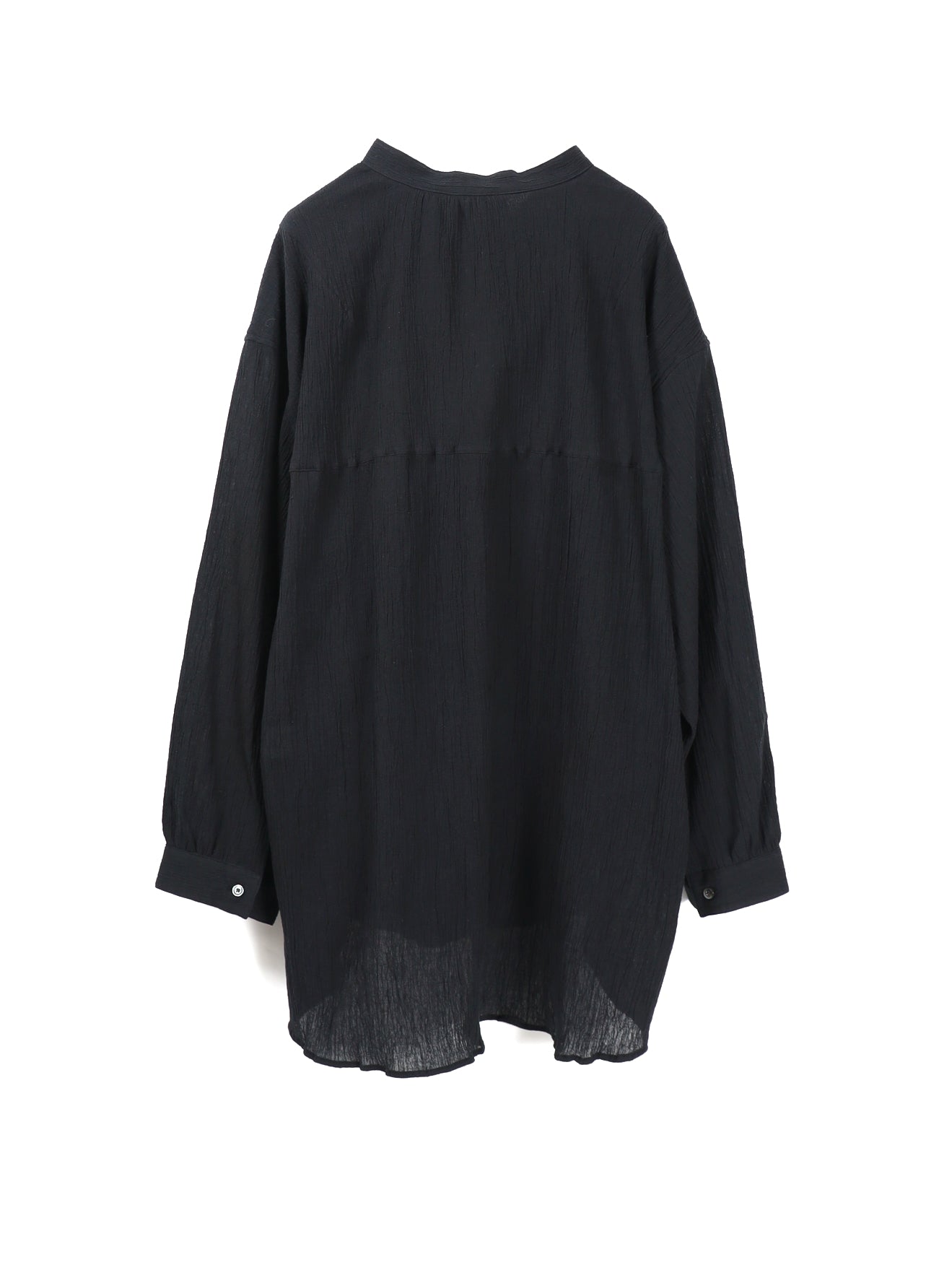 ANCELLM　CREPE HALF ZIP SHIRT