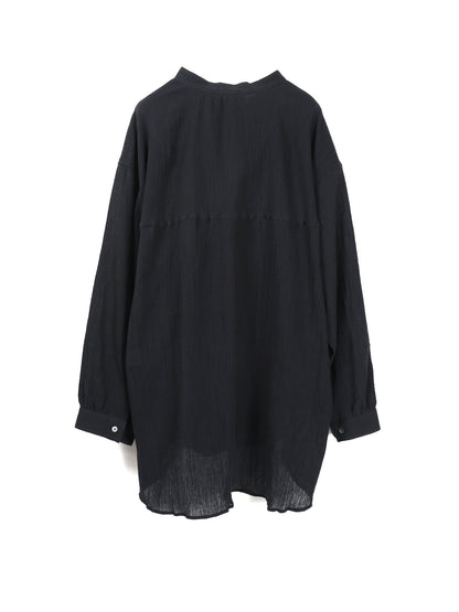 ANCELLM　CREPE HALF ZIP SHIRT