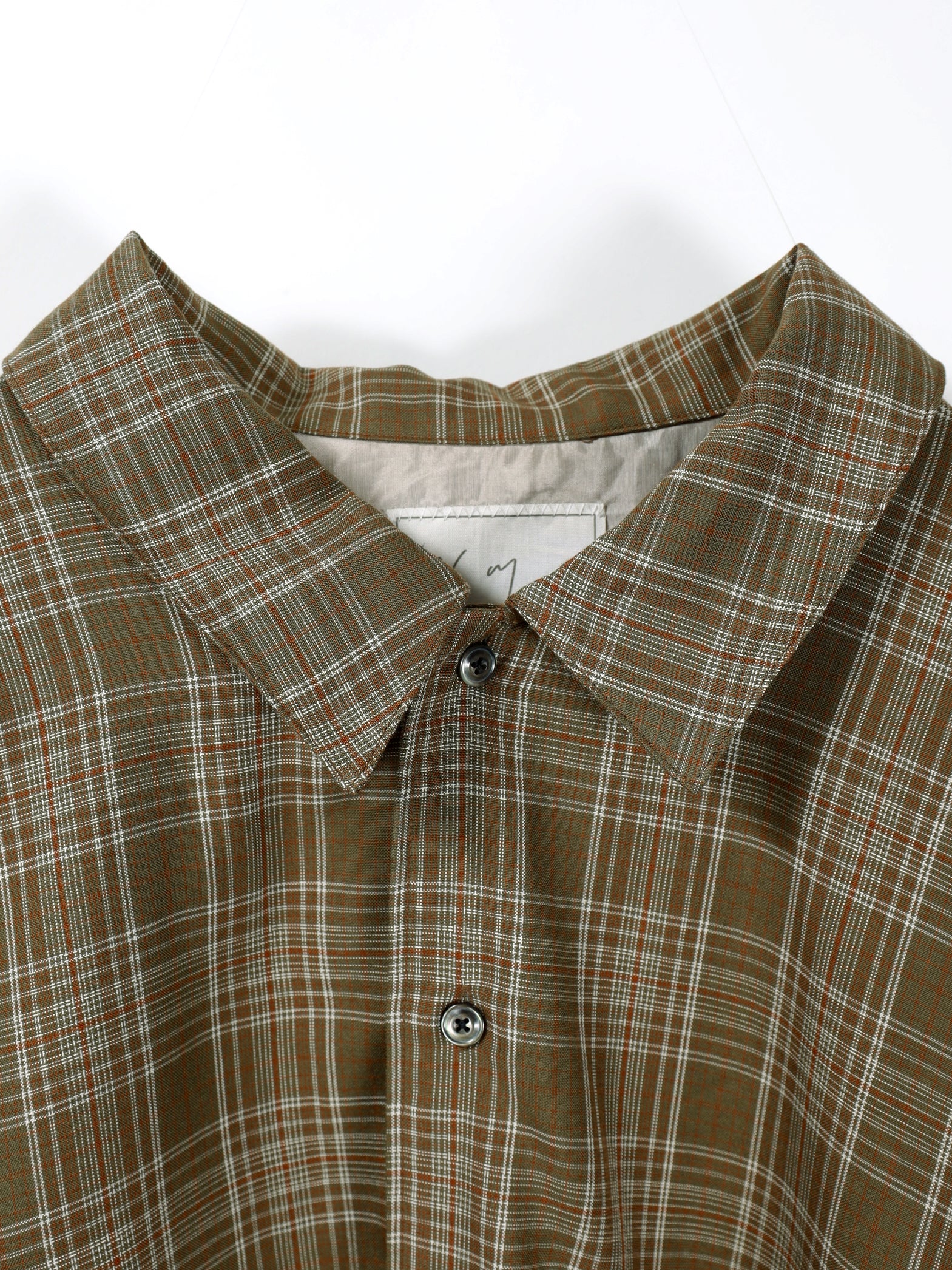 ANCELLM AGING RAYON CHECK SHIRT – KIKUNOBU