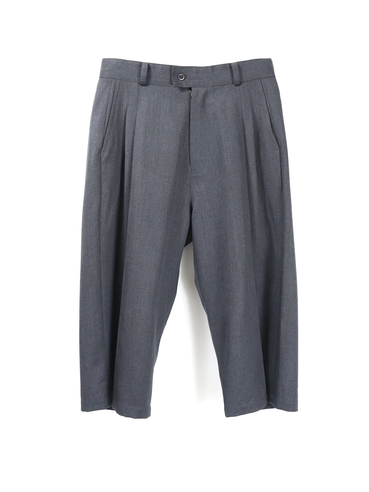 RICE NINE TEN　THREE QUARTER WOOL 2TUCK TROUSERS