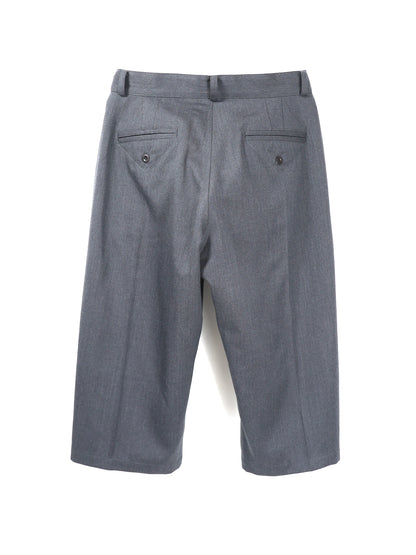 RICE NINE TEN　THREE QUARTER WOOL 2TUCK TROUSERS