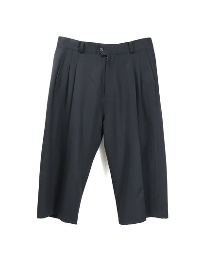 RICE NINE TEN　THREE QUARTER WOOL 2TUCK TROUSERS