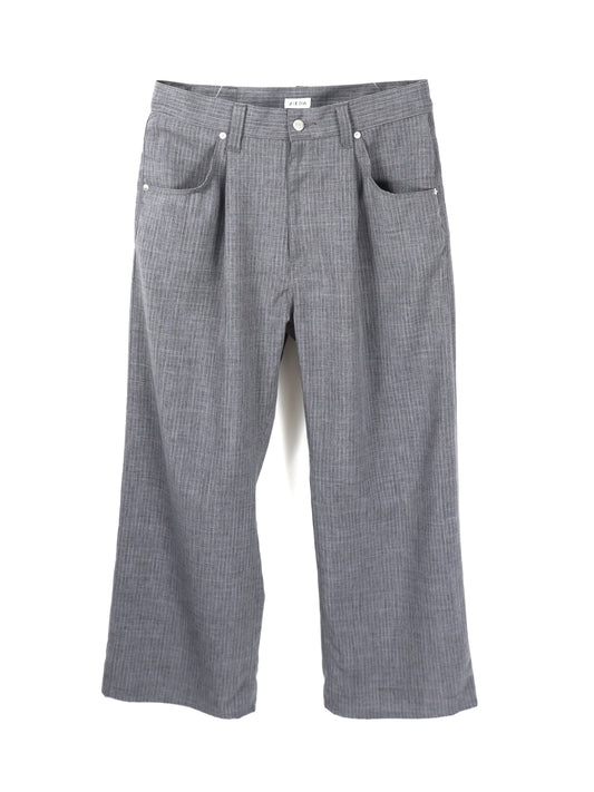 JIEDA　STRIPE WIDE ONE TUCK PANTS