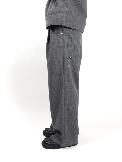 JIEDA　STRIPE WIDE ONE TUCK PANTS