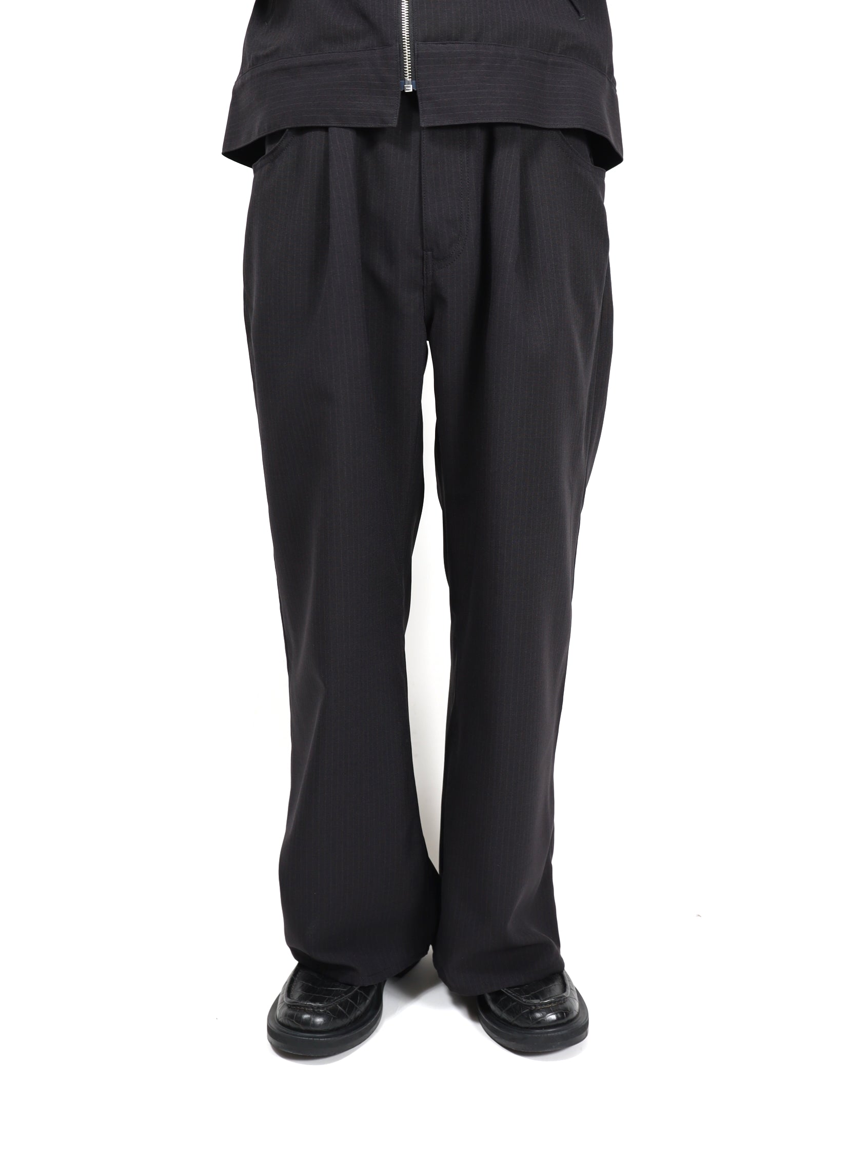 JIEDA STRIPE WIDE ONE TUCK PANTS – KIKUNOBU