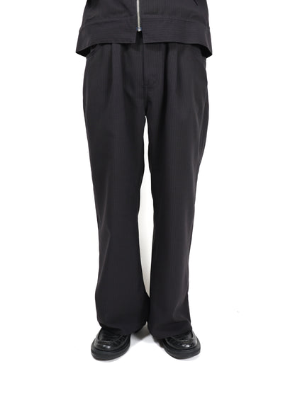 JIEDA　STRIPE WIDE ONE TUCK PANTS
