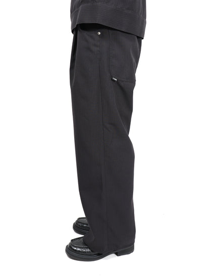 JIEDA　STRIPE WIDE ONE TUCK PANTS