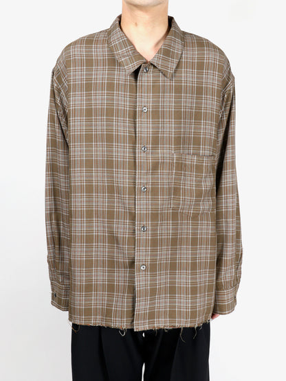 ANCELLM　AGING RAYON CHECK SHIRT